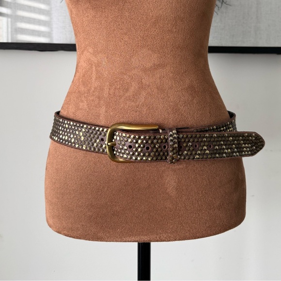 Accessories - B.belt Zoe belt 100% leather with studs in taupe
